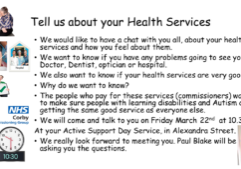 Tell us about your Health Services POSTER Active support